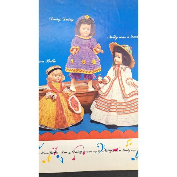 Vintage Crochet Pattern Book 1952 Dolls Old American Songs Coats Clark Book 292 - Picture 6 of 8